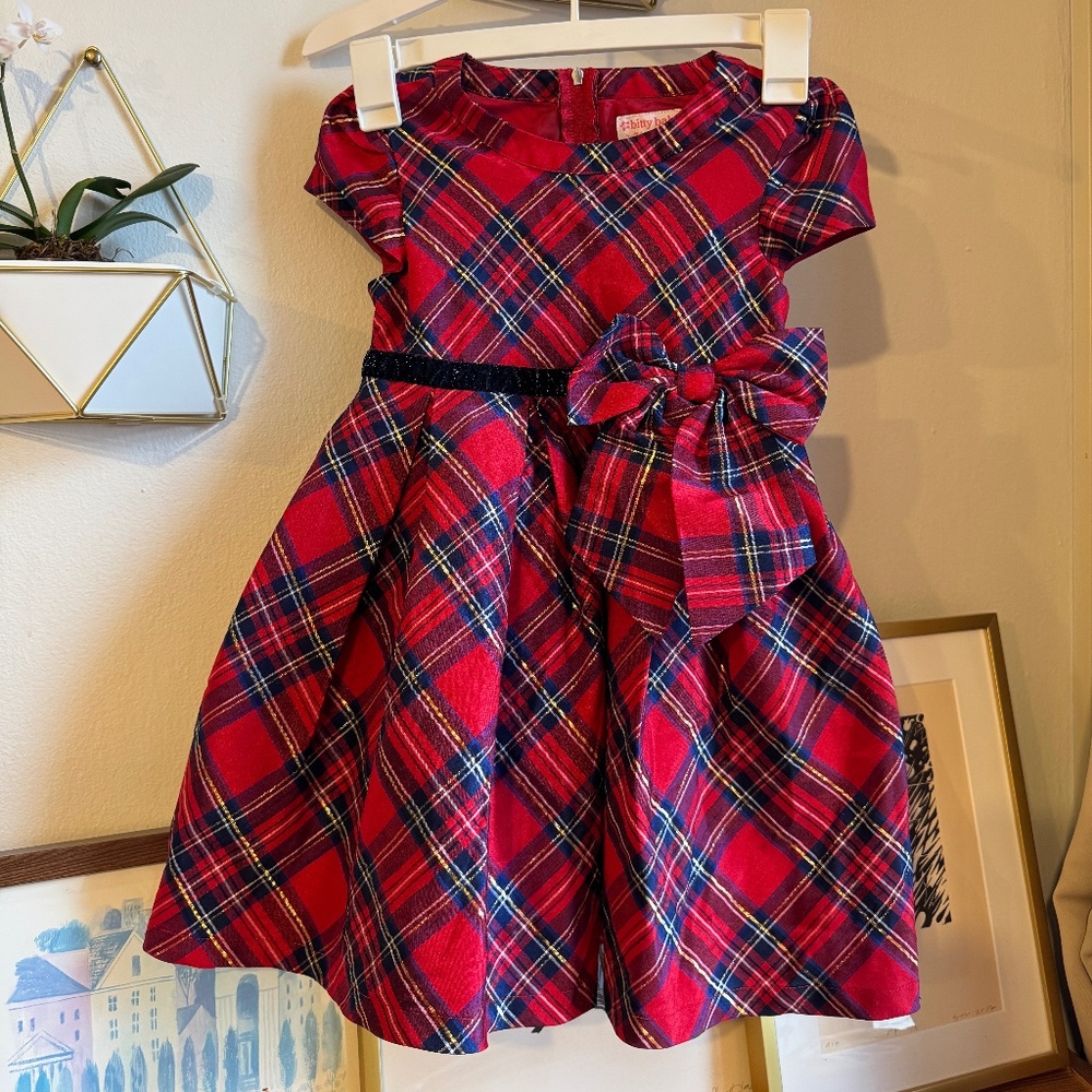 Bitty Baby by American Girl  Size 5 red checkered dress